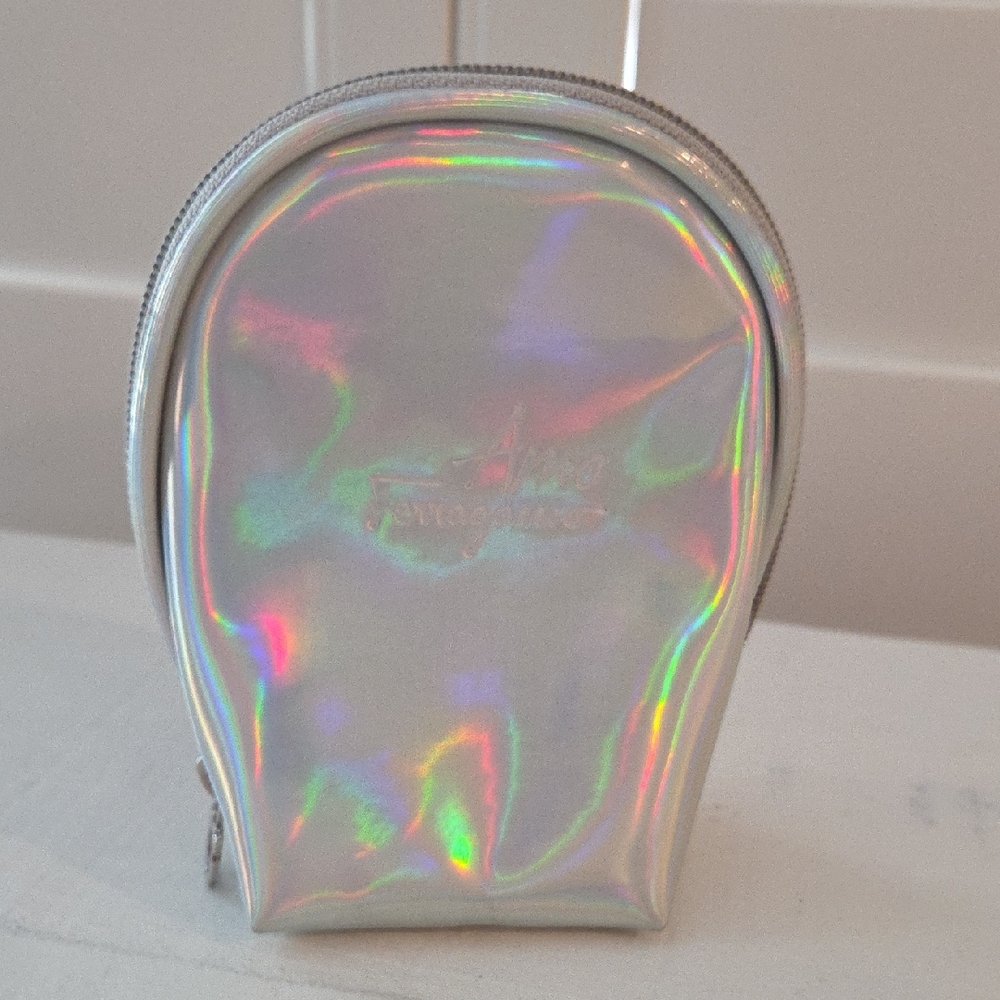 Salvatore Ferragamo Silver Cosmetic Bag with Futuristic Finish